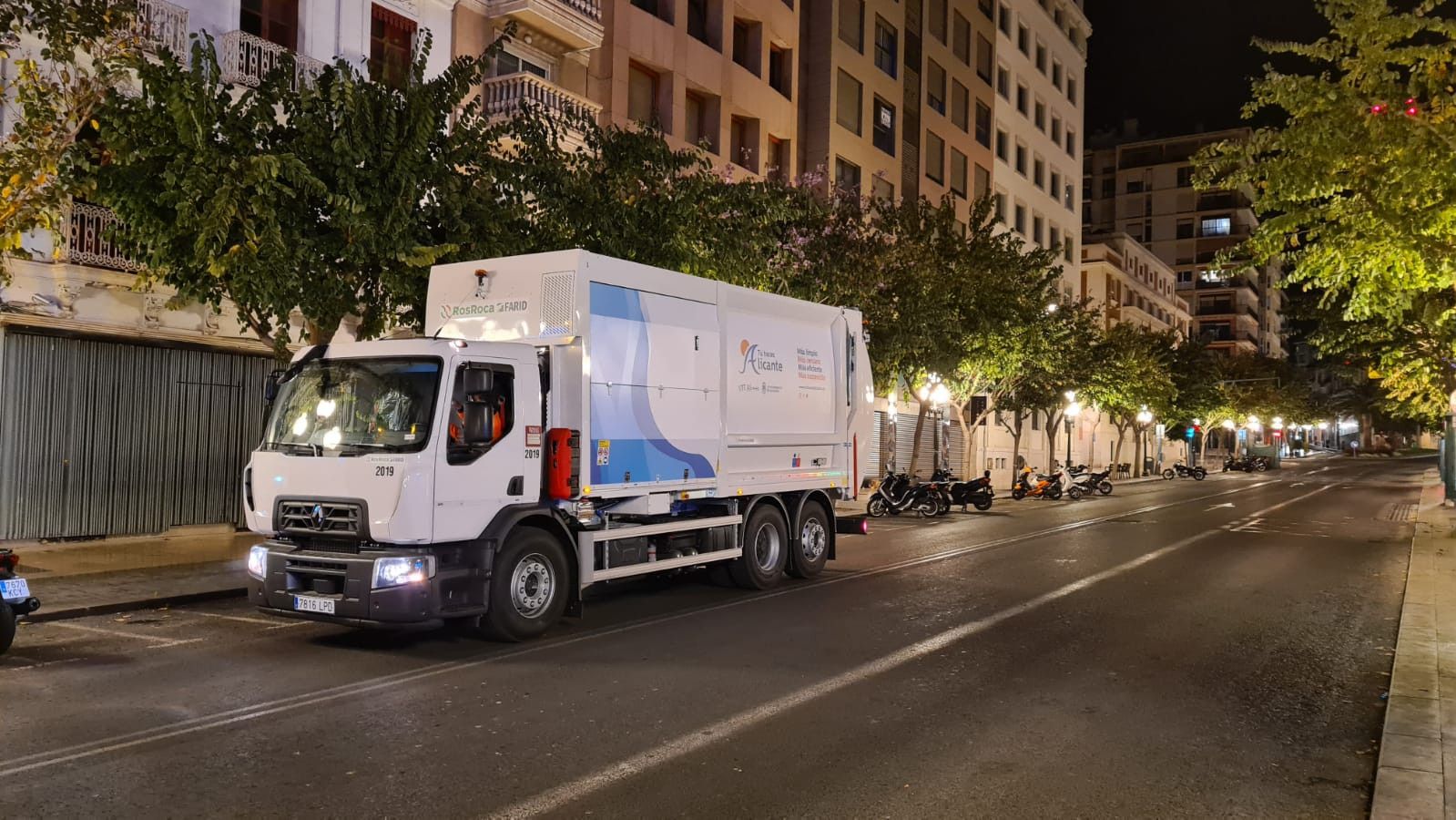 Servicio de Recogida de residuos urbanos (RU) de Alicante.