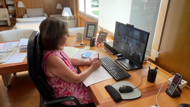 La rectora de la Universidad de Alicante, Amparo Navarro, este martes.