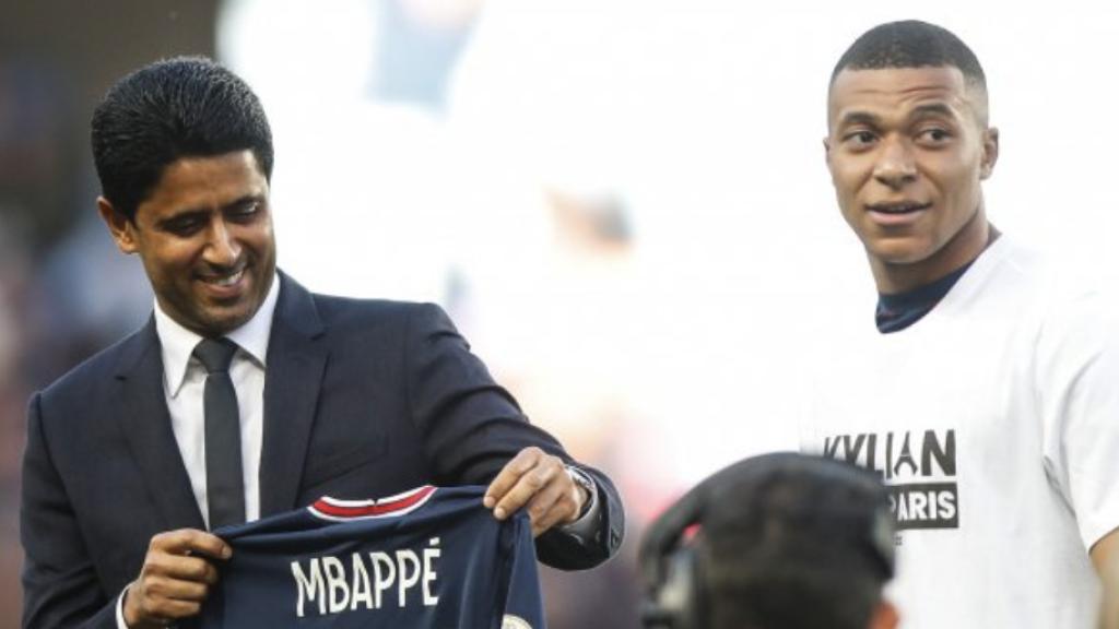 Nasser Al-Khelaïfi y Kylian Mbappé