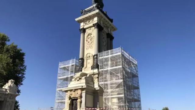 Obras de restauración en el Parque de El Retiro.