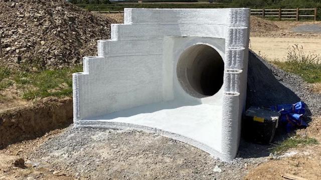 Una estructura hecha con el hormigón inteligente.