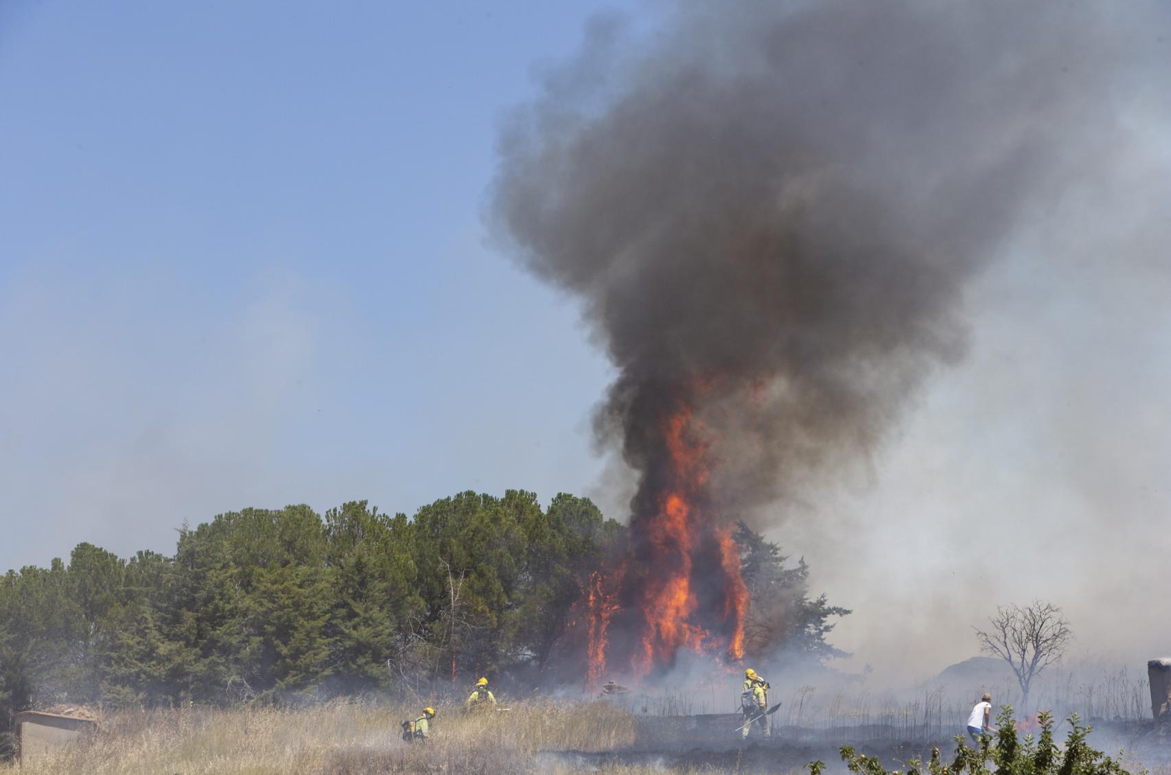 Incendio en la localidad zamorana de Entrala