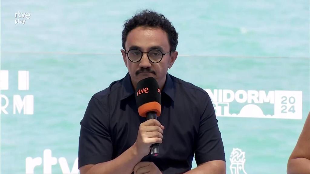 César Vallejo en la rueda de prensa del Benidorm Fest 24.