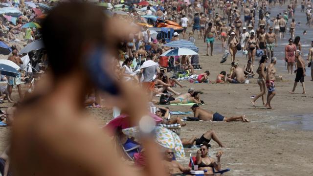 Aspecto que presentaba una playa valenciana la semana pasada.