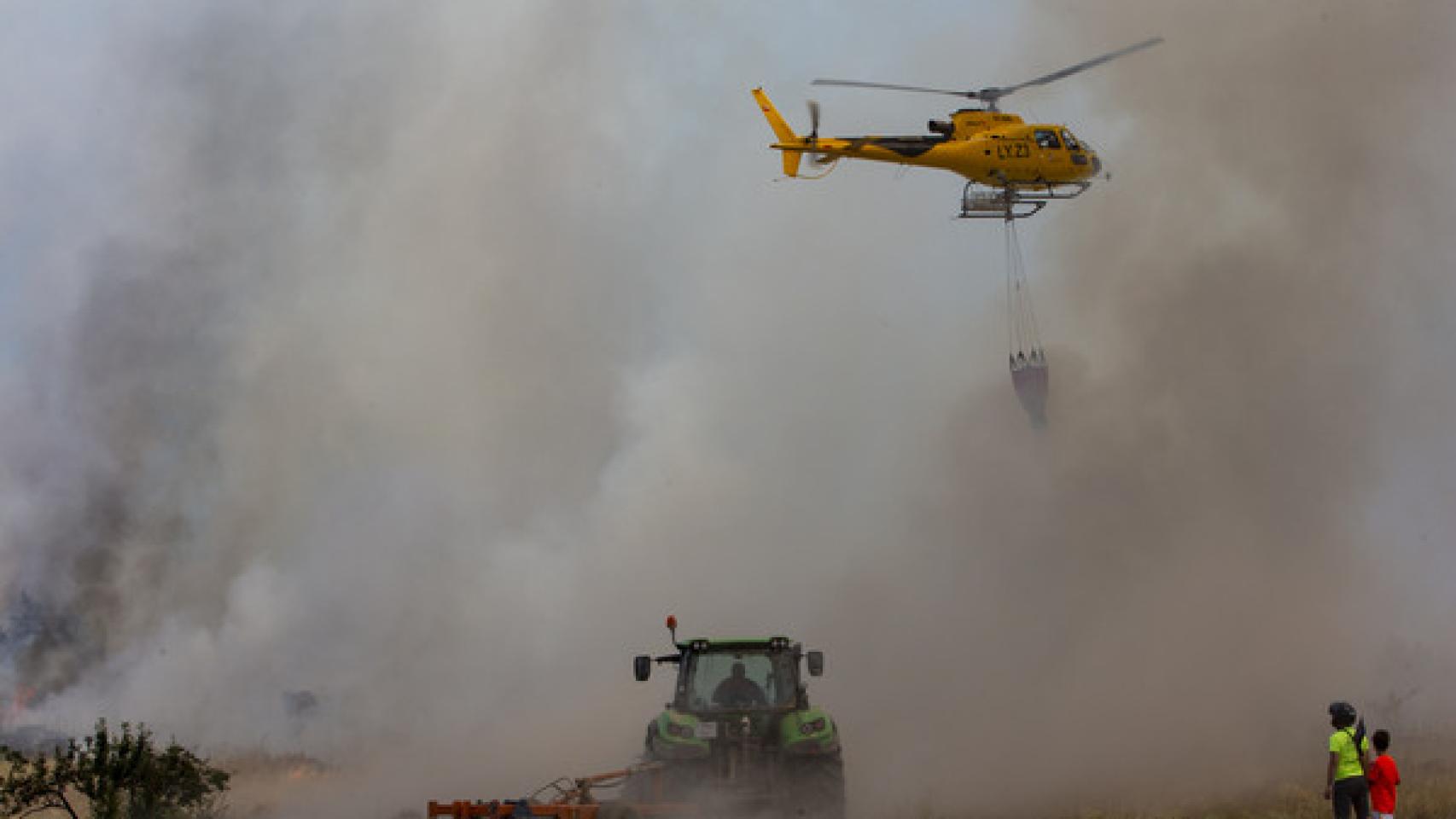 El incendio cuando alcanzó Entrala