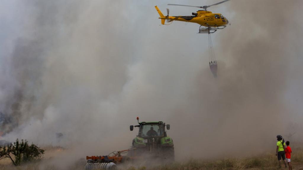 Incendio en la localidad zamorana de Entrala