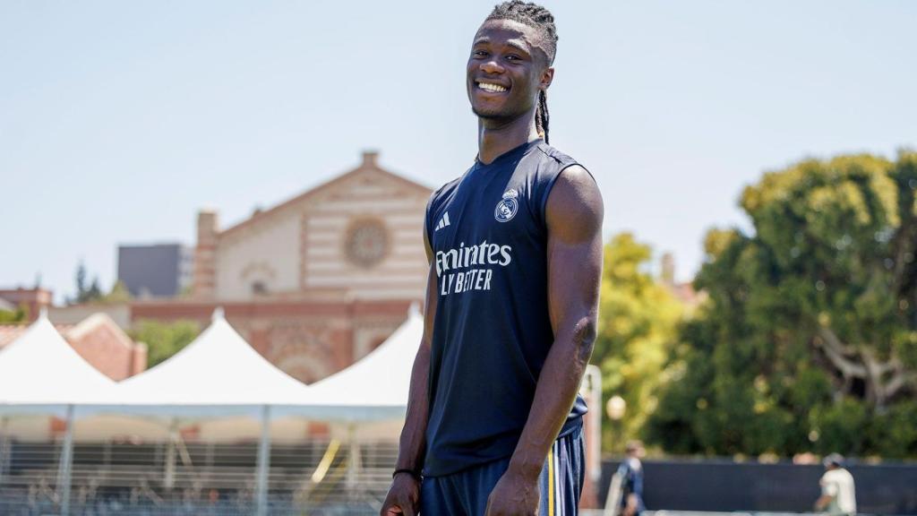 Camavinga, en la pretemporada con el Real Madrid.