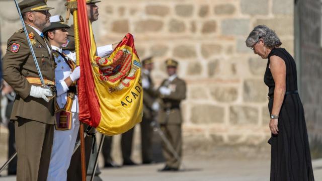 Una jura de bandera celebrada en el Alcázar de Toledo.