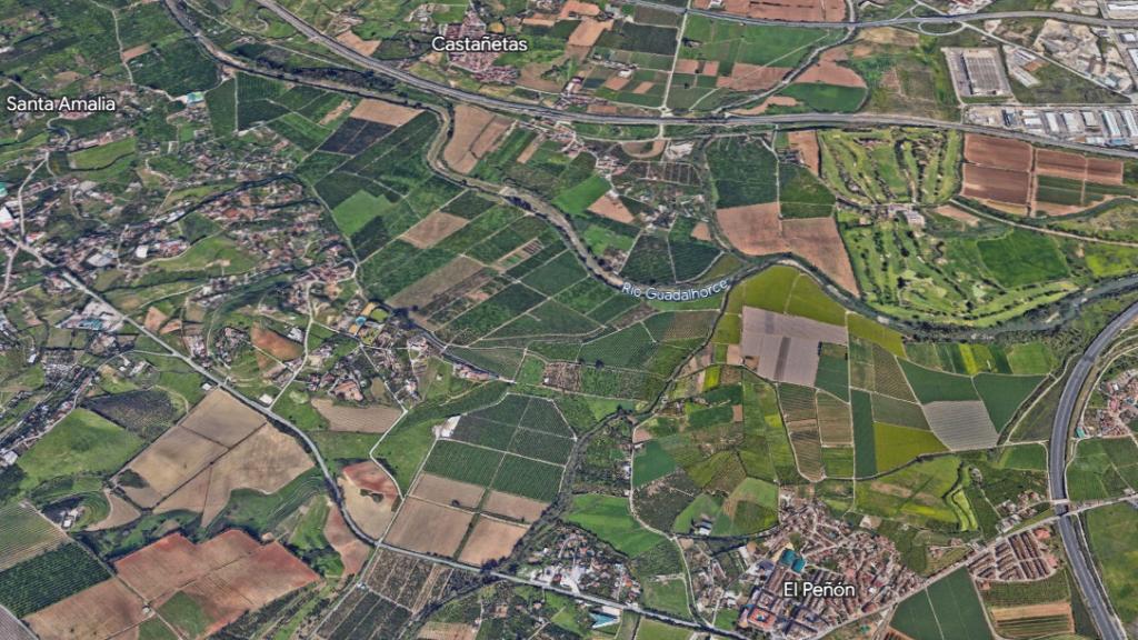 Vista de los terrenos sobre los que se proyecta la construcción de la tercera depuradora de Málaga.