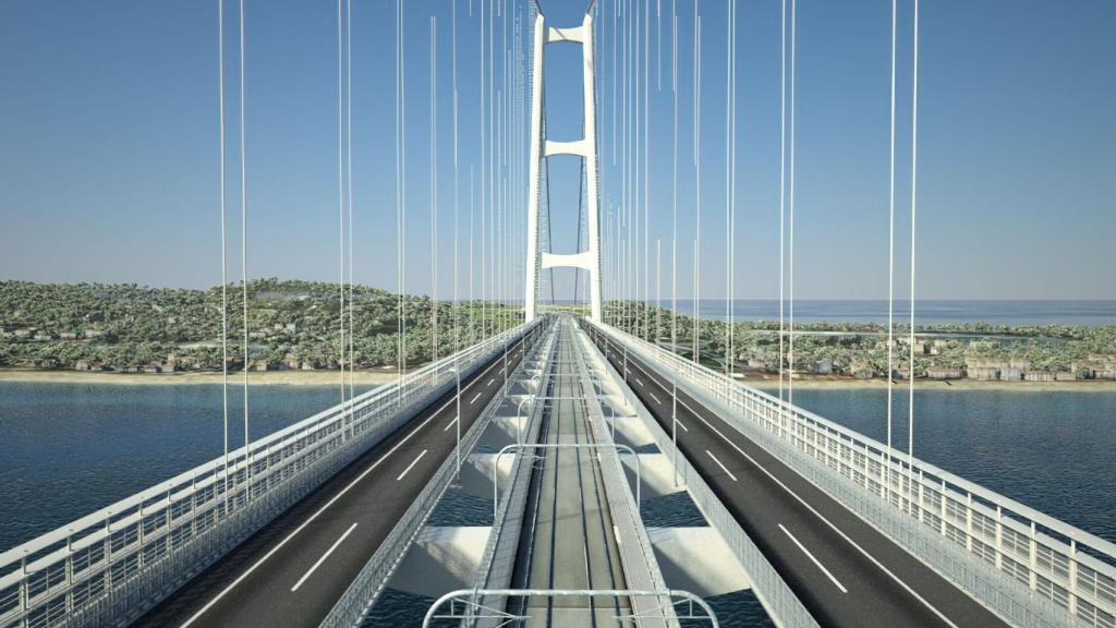 Diseño preliminar del puente del Estrecho de Mesina