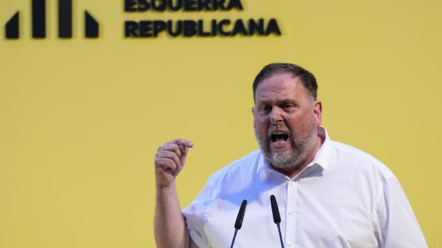Oriol Junqueras en un mitin de ERC.