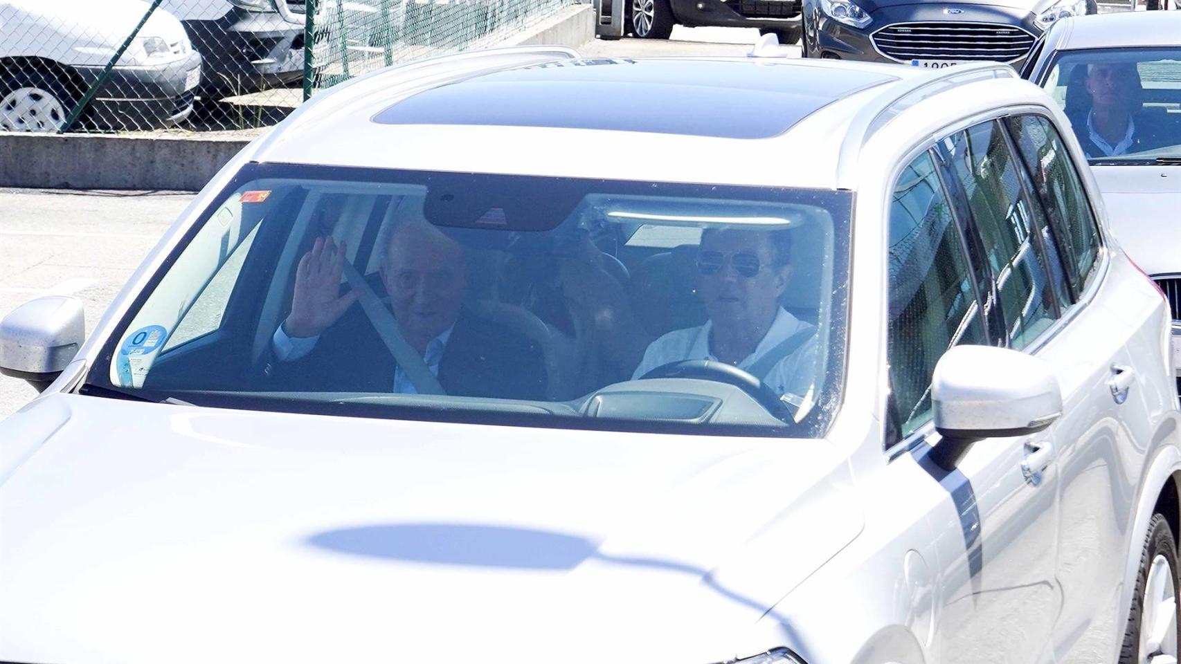 Llegada del rey emérito a Vigo, a 26 de julio de 2023.
