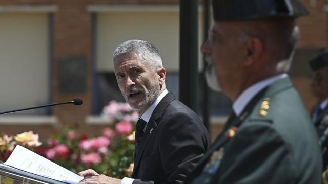 El ministro del Interior, Fernando Grande-Marlaska, en un acto conmemorativo de la Guardia Civil.