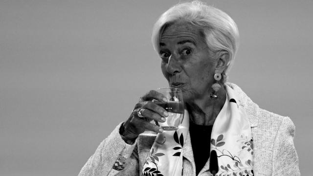 La presidenta del BCE, Christine Lagarde, durante una rueda de prensa en Fráncfort.