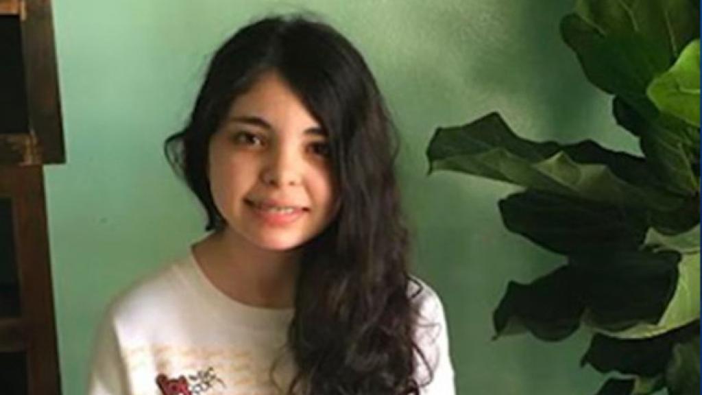 Alicia Navarro con 14 años.