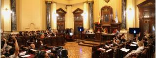 Pleno del ayuntamiento en María Pita. Imagen de archivo.