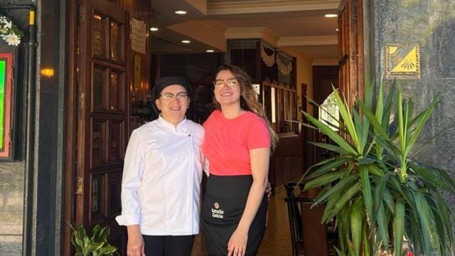 Pablo, Inés y Viti, socios de sabroso, con Joe Burgerchallenge.