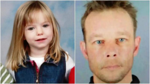 A la izquierda, una fotografía de la pequeña Madeleine. A la derecha, el principal sospechoso del caso: Christian Brueckner