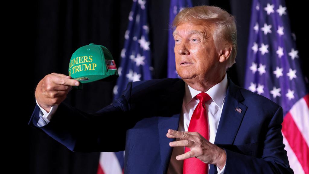 Donald Trump, en un acto de campaña en Council Bluffs (Iowa), este mes de julio.