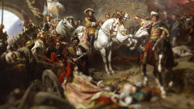 Cuadro de Benczúr Gyula (1896) sobre la ocupación del castillo de Buda en 1686.