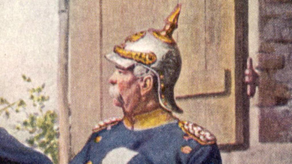 Napoleón III y Bismarck tras la batalla de Sedán, el 1 de septiembre de 1870. Ilustración de Wilhelm Camphausen (1878). Aquella batalla cambió Europa. El ejército francés fue masacrado; Napoleón III, hecho prisionero y Guillermo I, proclamado Káiser del imperio alemán.