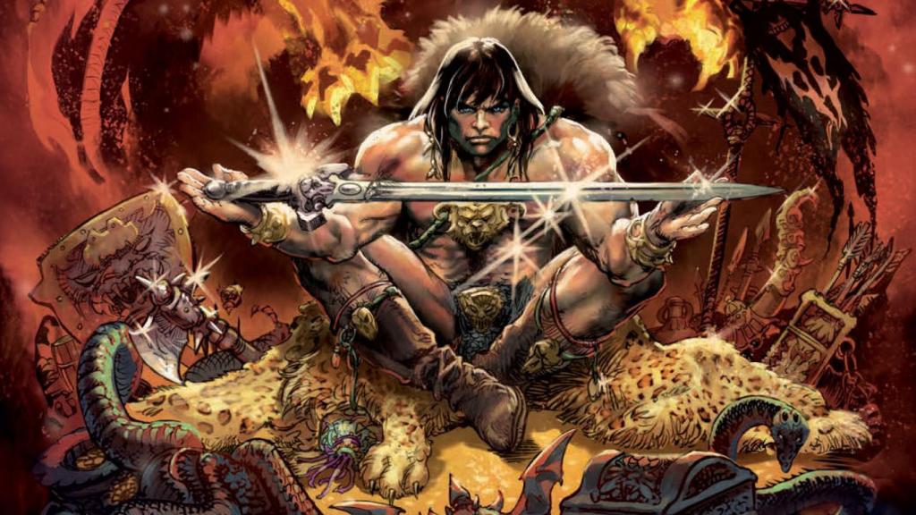 Conan. Ilustración de Maroto+Casas para la portada del volumen tres de 'Conan de Cimmeria', de Robert E. Howard. Editorial Minotauro
