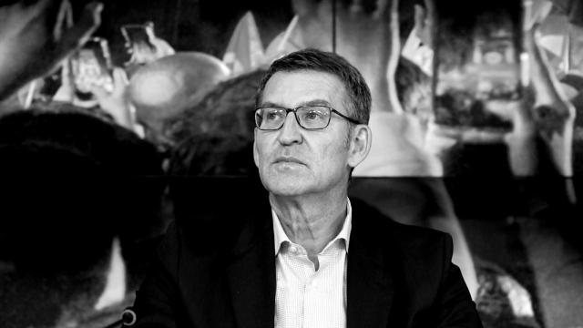 El presidente del Partido Popular y candidato a la presidencia del Gobierno, Alberto Núñez Feijóo, durante la reunión de la Junta Directiva Nacional del PP tras las elecciones generales del 23J.