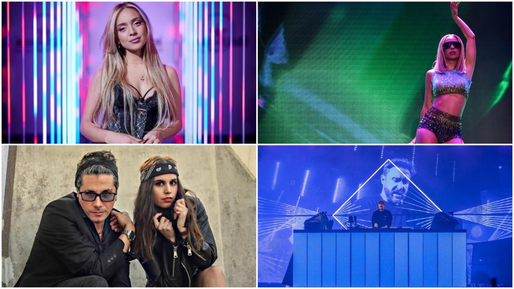 Algunos de los protagonistas de los conciertos de agosto en Vigo.