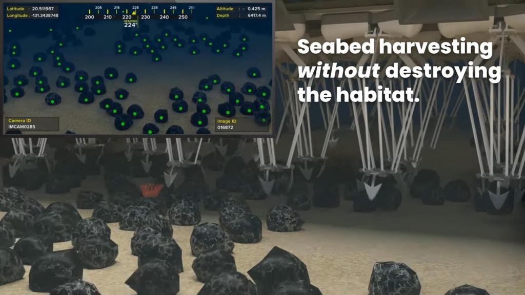 Simulación de recogida de nódulos metálicos del lecho marino