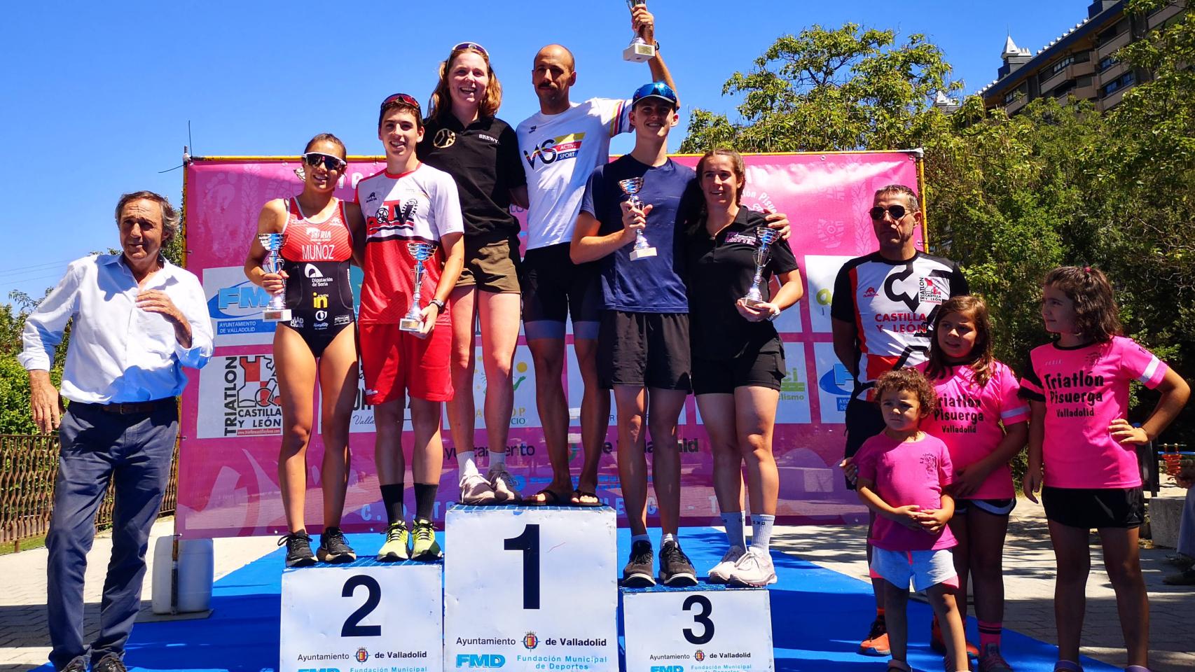 Los ganadores del Triatlón Ciudad de Valladolid