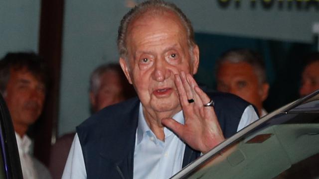 El rey Juan Carlos tras navegar en Galicia.
