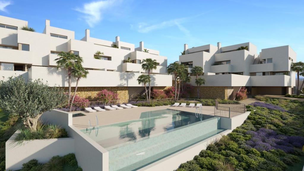 El residencial con las nuevas viviendas unifamiliares adosadas.