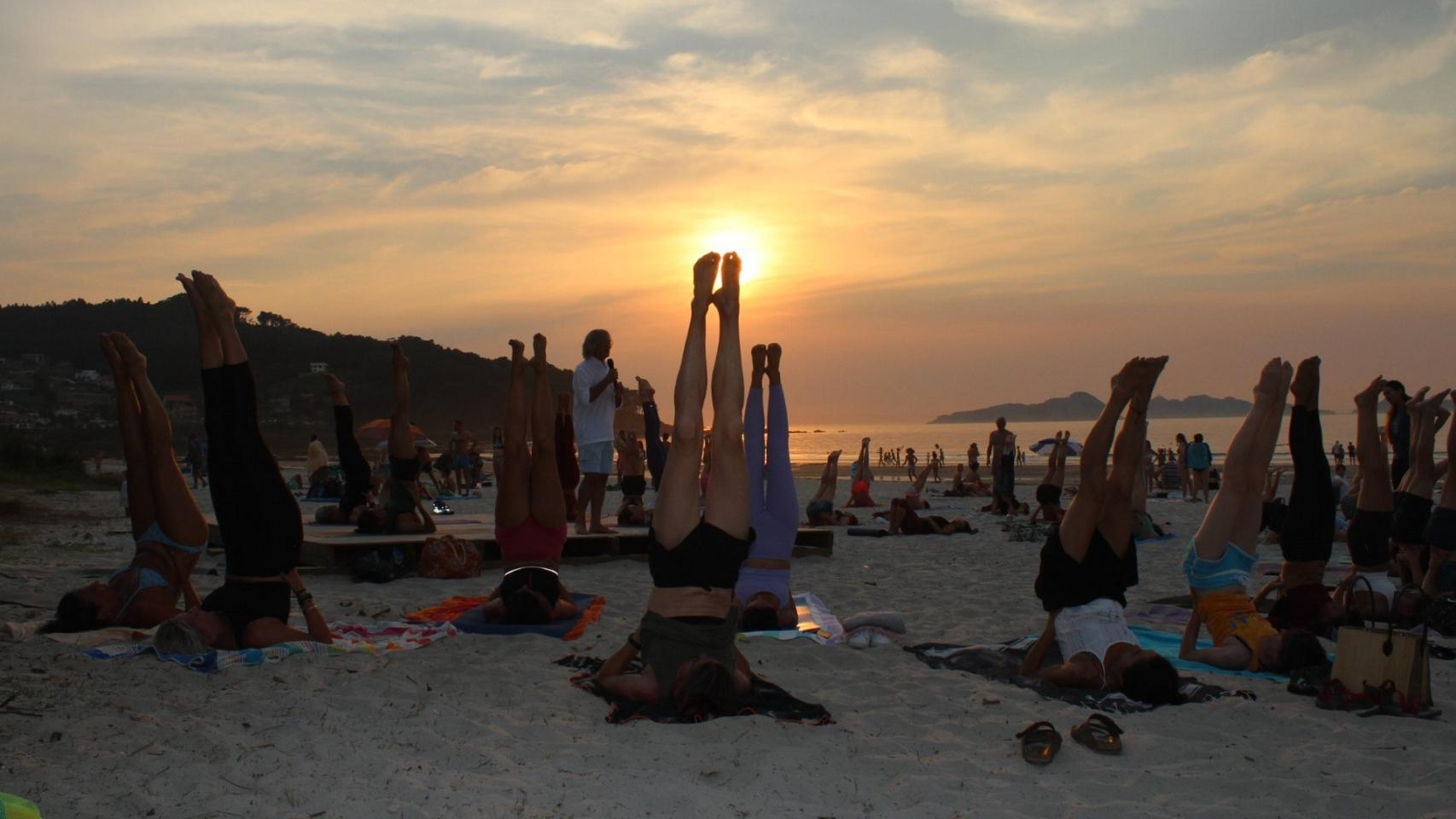 Imagen de una de las últimas actividades de yoga en la zona.