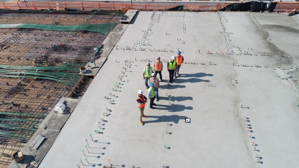 Construcción de edificio con hormigón
