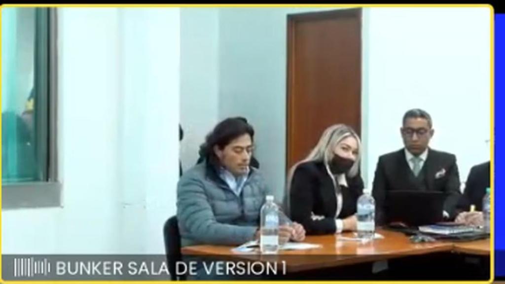 Nicolás Petro y Day Vásquez, este martes en la audiencia de imputación de cargos.