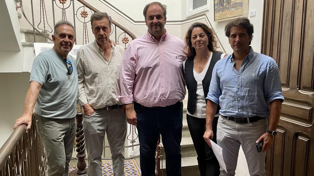 Imagen de la inauguración de la exposición, este martes en Guijuelo.