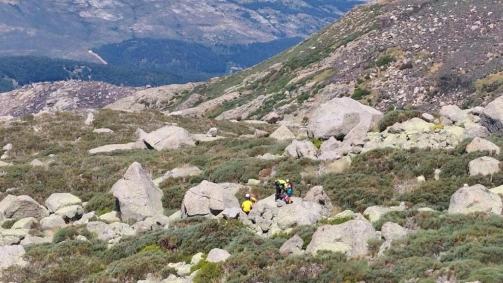Imagen del montañero rescatado