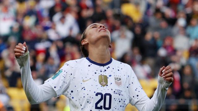 Trinity Rodman, con Estados Unidos durante el Mundial femenino