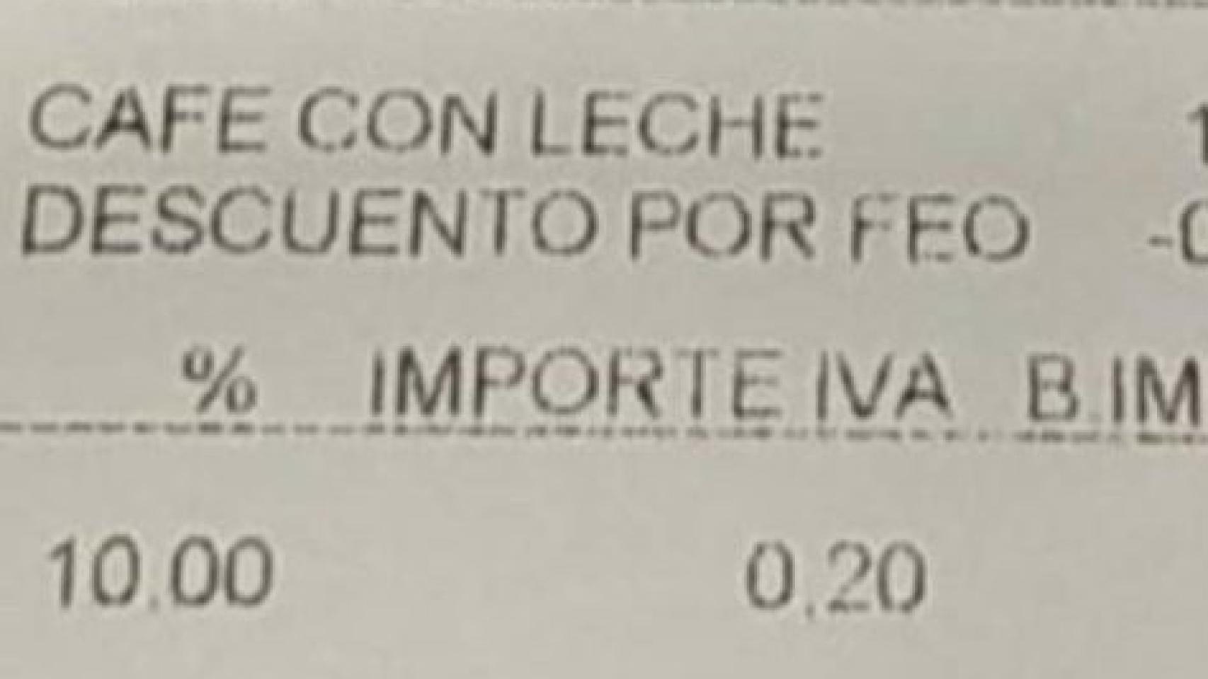 El tique que se ha hecho viral.