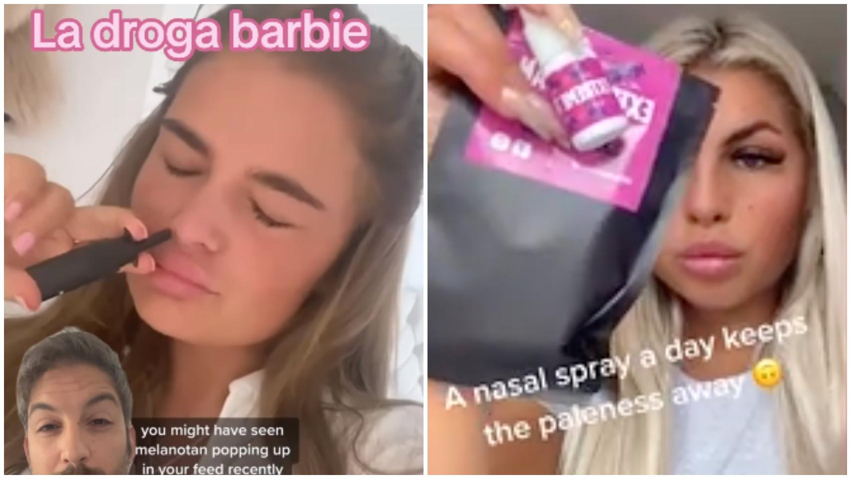 Dos jóvenes consumiendo la conocida como 'Droga Barbie'.