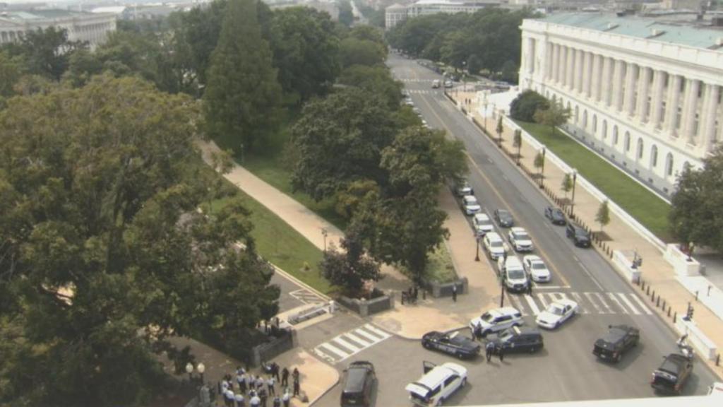 Imágenes del exterior del Senado de EEUU.