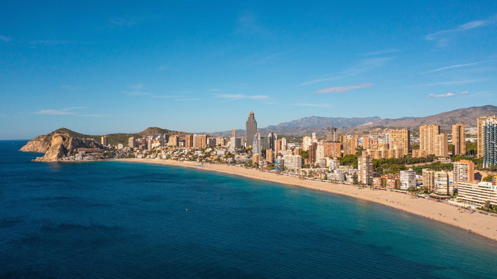 Vista de los rascacielos de la ciudad de Benidorm.
