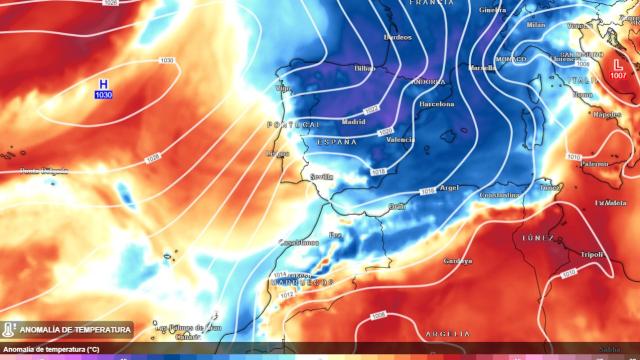 Bajada de las temperaturas por la borrasca Patricia.