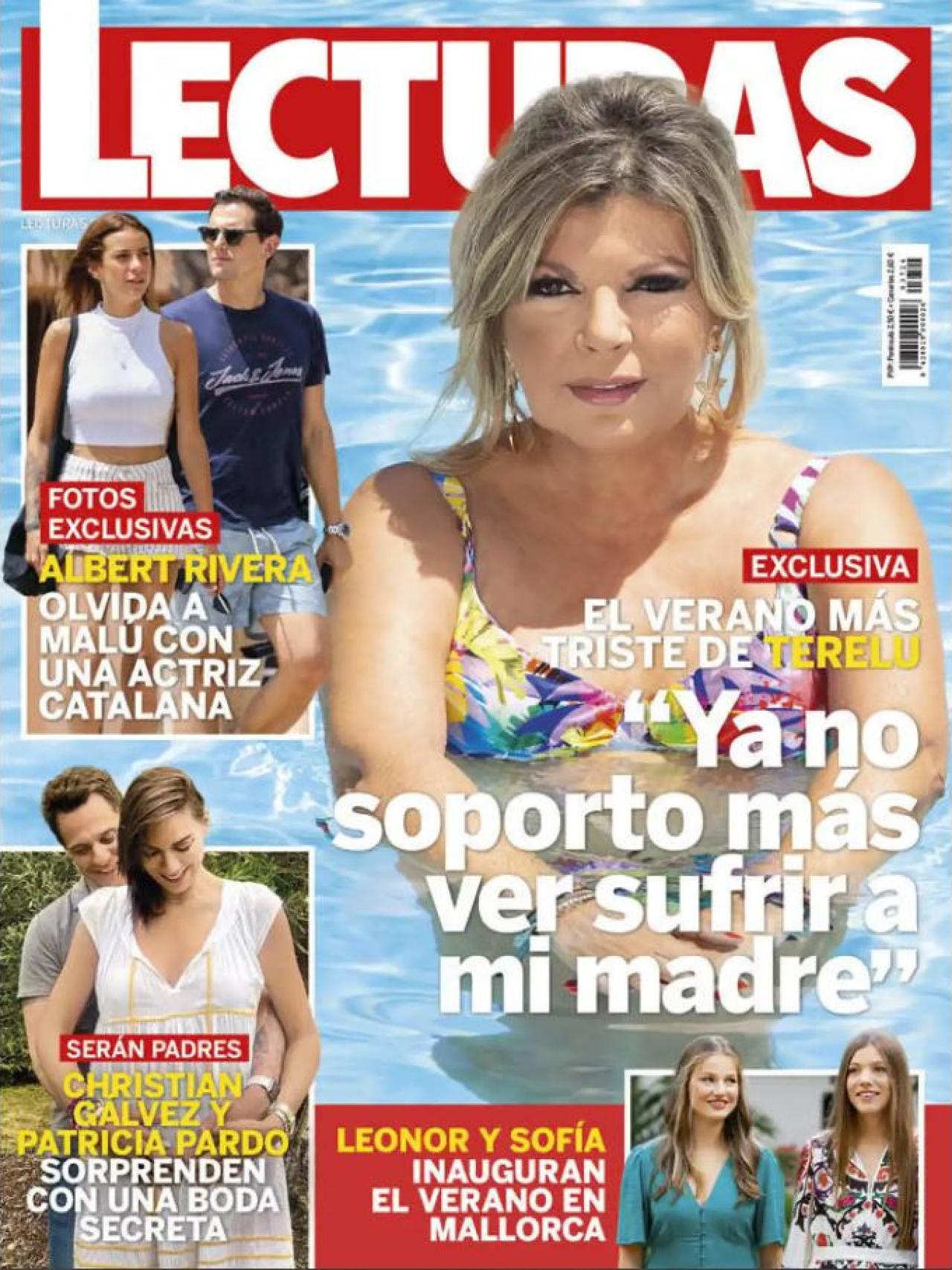 La portada de 'Lecturas' en la que posa Terelu Campos esta semana.