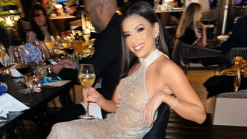 Eva Longoria en una fiesta de Fin de Año en el restaurante 'Nota Blu New Brasserie' de Marbella.
