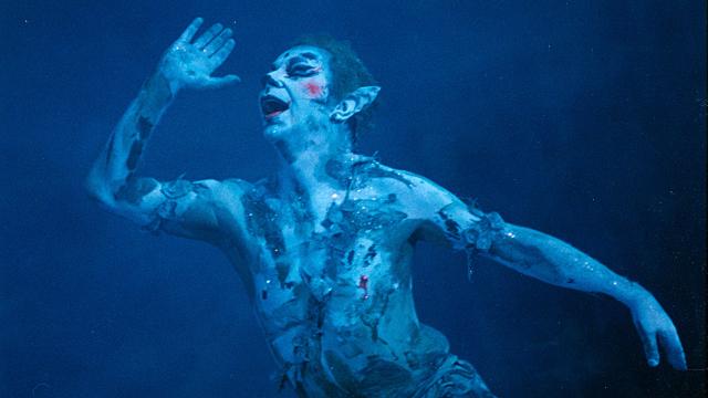 Lindsay Kemp como Puck en 'El sueño de una noche de verano'. Foto: Lindsay Kemp Company