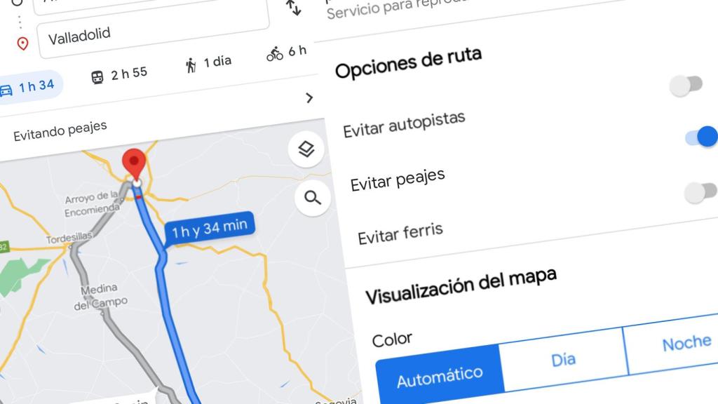 Peajes en Google Maps.