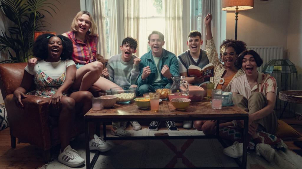 El grupo de protagonistas de 'Heartstopper'.