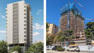 Las torres de pisos del solar de la antigua Flex, en Carretera de Cádiz, a punto de tocar el cielo