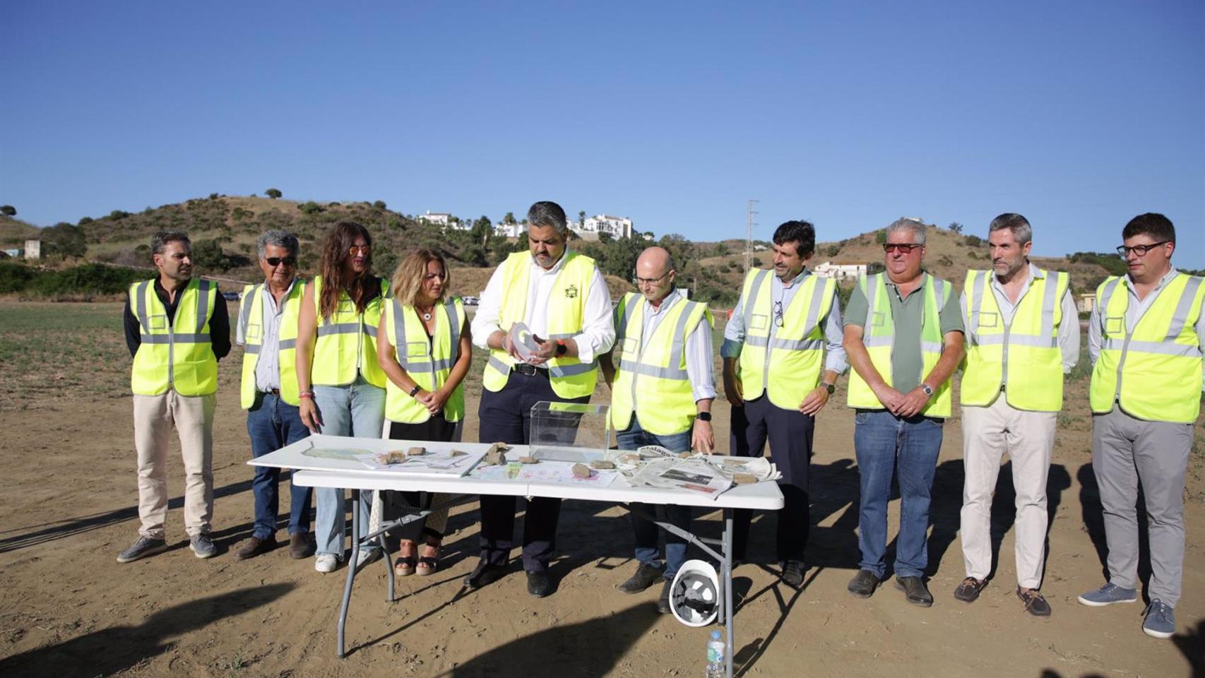 Colocación de la primera piedra del gran parque de Mijas.